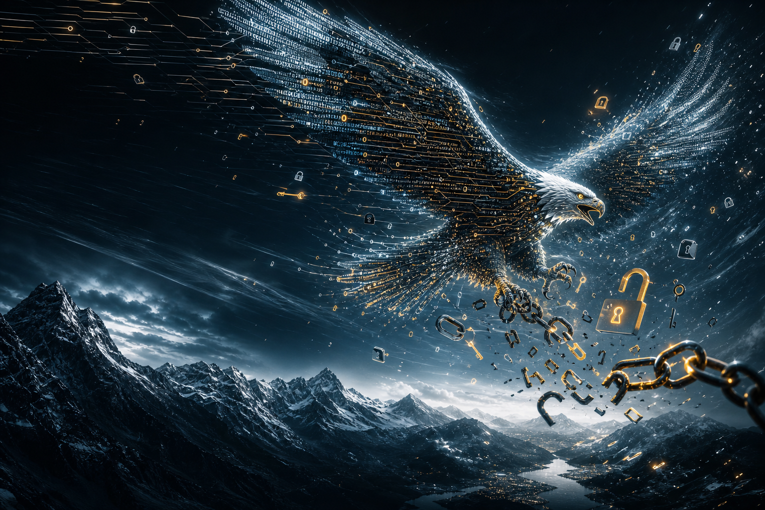 Freibyte Adler befreit sich aus digitalen Ketten
